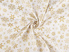 Christmas cotton canvas / poplin metallic flakes