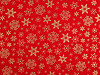 Christmas cotton canvas / poplin metallic flakes