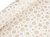 Christmas cotton canvas / poplin metallic flakes