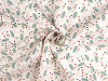 Christmas cotton canvas / poplin with metallic print