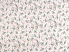 Christmas cotton canvas / poplin with metallic print