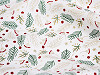 Christmas cotton canvas / poplin with metallic print