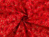 Toile/Popeline de coton de Noël avec imprimé métallisé