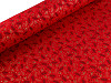 Toile/Popeline de coton de Noël avec imprimé métallisé