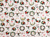 Christmas cotton canvas / poplin with metallic print