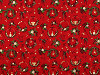 Christmas cotton canvas / poplin with metallic print