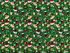 Christmas cotton canvas / poplin with metallic print