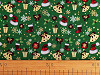 Christmas cotton canvas / poplin with metallic print