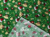 Christmas cotton canvas / poplin with metallic print