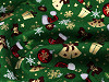 Christmas cotton canvas / poplin with metallic print