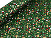 Christmas cotton canvas / poplin with metallic print