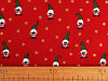 Toile/Popeline de coton de Noël avec imprimé métallisé, Gnome 