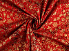 Christmas cotton canvas / poplin with metallic print