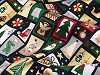 Christmas cotton canvas / poplin with metallic print