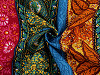 Cotton fabric / canvas with a thinner weave, oriental 