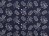 Cotton fabric / canvas, blue print, 2nd quality