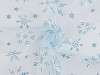 Tulle de Noël pour habillement et décoration, Flocons de neige, avec paillettes