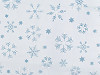 Tulle de Noël pour habillement et décoration, Flocons de neige, avec paillettes