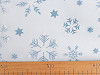 Tulle de Noël pour habillement et décoration, Flocons de neige, avec paillettes