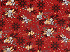Christmas cotton fabric / canvas, twigs