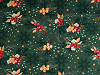Christmas cotton fabric / canvas, twigs