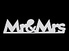 Svatební dřevěný nápis Mr&Mrs (12 ks)