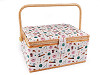 Sewing basket upholstered, tailor motif