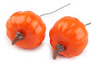 Artificial pumpkins on a wire