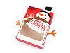 Christmas gift box with snowman, tree 