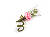 Mini satin rose with safety pin