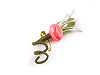 Mini satin rose with safety pin