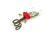 Mini satin rose with safety pin