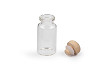 Glass bottle vial with wooden stopper