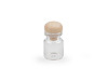 Glass bottle vial with wooden stopper