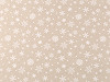 Papel de regalo natural navideño: renos, copos de nieve, estrellas 0,7x2 m