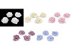 Satin rose flower to sew or glue on Ø5 cm