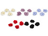 Flor rosa de raso para coser y pegar Ø5; 6 cm