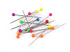 Pins with a plastic neon head, length 38 mm