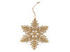 Wooden snowflake for hanging Ø14.5 cm