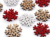 Wood snowflake mix to glue-on