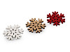 Wood snowflake mix to glue-on