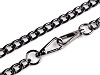 Flat handbag chain with carabiner, length 113 cm