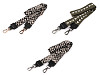 Handbag strap with carabiners, width 3.8 cm