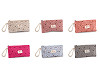 Pochette en tissu pour petits objets, Fleurs, 18,5 x 10 cm
