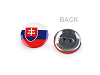 Brooch / badge flag - Slovak Republic Ø3.5 cm