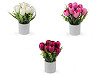 Künstliche Tulpen in Blumentopf