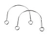 Mânere metalice pentru geantă 14x11 cm