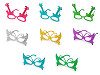 Lunettes métalliques pour carnaval/fête - papillon, guitare