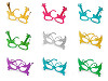 Metallic carnival / party glasses - butterfly, guitar 