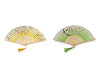 Hand fan with metallic details